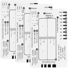 3pcs ECG 7 Step Ruler, Transparent EKG Calipers Electrocardiogram... 