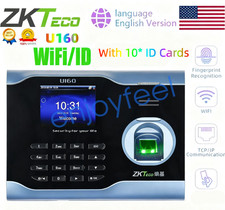 ZKTeco U160 TCP/IP WIFI Biometric Fingerprint Recognition Time Clock Machine US