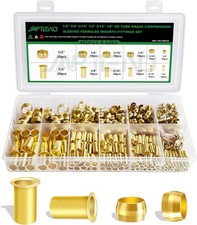 460pcs Brass Compression 460PCS Sleeves Ferrules Inserts