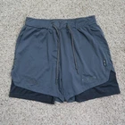 ASRV Shorts Mens Large Gray Silver Lite Conditioning Lined DSG-0222 5" Inseam