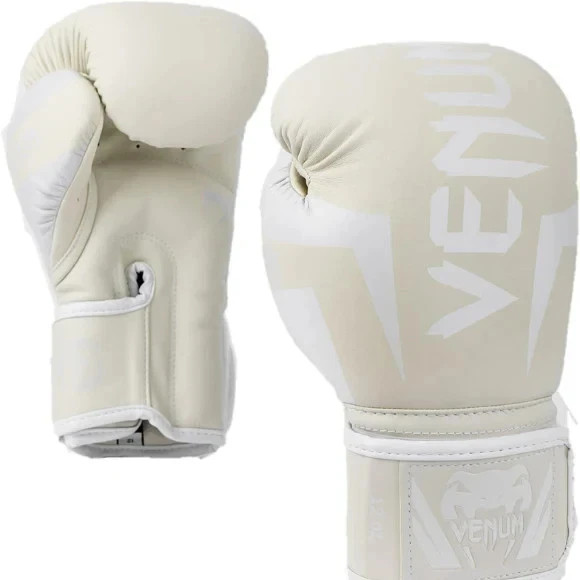 Venum Elite 14oz Boxing Gloves – White/Off-White, Professional MMA & Training Gl