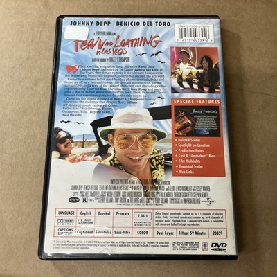 Fear and Loathing in Las Vegas (DVD, 1998) Johnny Depp, Benicio Del Toro