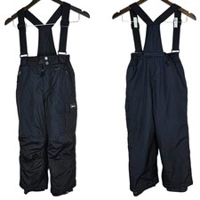Waterproof 32  Degrees Black Bib Ski Pant with Zip Off Suspender Size 5/6