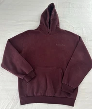 COMFRT Minimalist Hoodie Burgundy Maroon LARGE Unisex