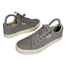 TAOS PLIM SOUL Gray Wash Canvas Womens Size 9 Casual Sneakers PLS-1644 EUC