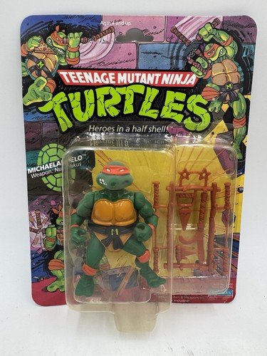 1988 Vintage TMNT MOC Michaelangelo Sealed 10-Back...