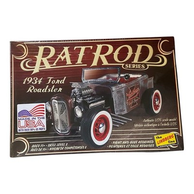 Lindberg 1934 Ford Roadster Rat Rod Series Model Kit 1/25 Scale - New Sealed