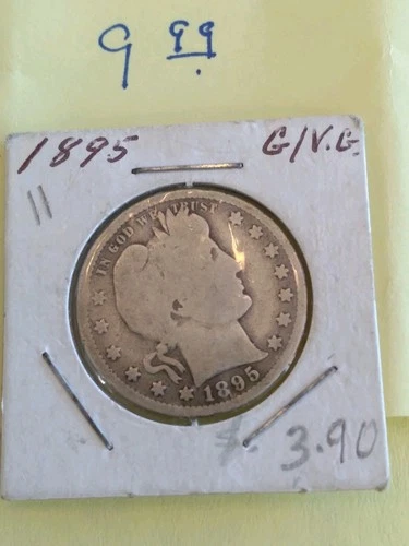1895 Barber Quarter Dollar Coin