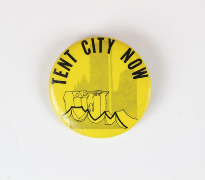 1970's New York City Rent Control Housing Strike Pinback Button