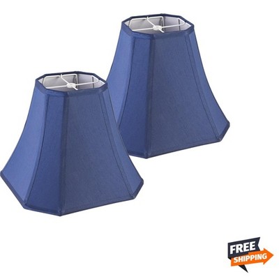 Handcrafted Navy Blue Square Lampshades - Stylish 2 Pack for Table & Floor Lamps