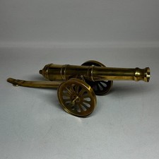 Vintage Brass Model Cannon Decorative Display Item 27cm Ornament