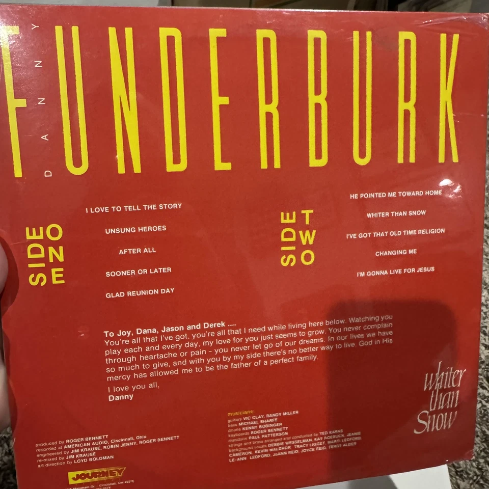 SEALED LP RARE Danny Funderburk Cathedrals Cathedral Quartet Southern Gospel - Image 2 of 2