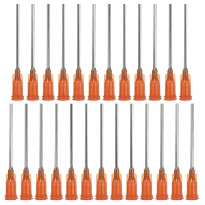 25Pcs 1.5-inches 15G Blunt Tip Dispensing Needles with Lure Lock