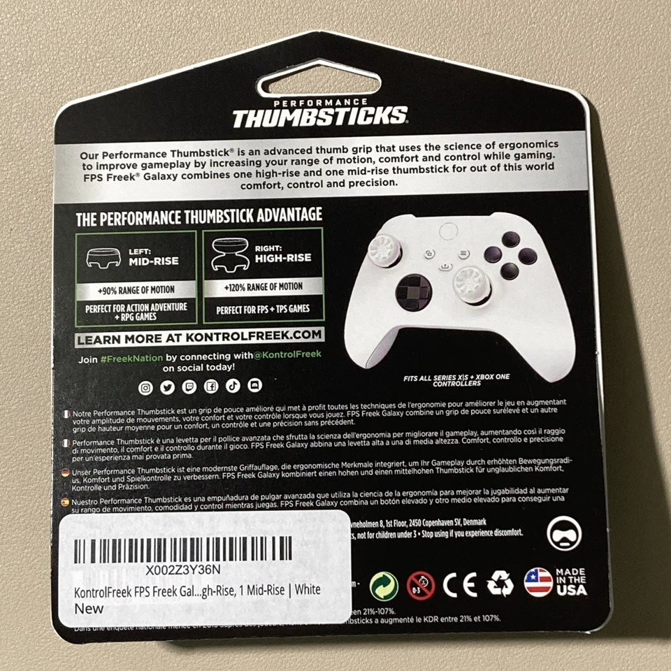 Kontrol Freek FPS Freek Galaxy Performance Thumbsticks XBOX X/S / One White New - Image 2 of 2