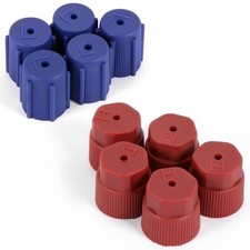R134a AC Caps 13mm and 16mm Car Air Conditioning System Charging Port Caps 5P...