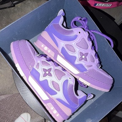 Louis Vuitton Purple Low Top Lace-Up Athletic Logo Sneakers Men s
