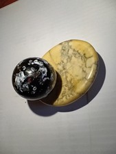 Vintage Black Marbles Speckled Confetti Galaxy Starry Vacor Planet