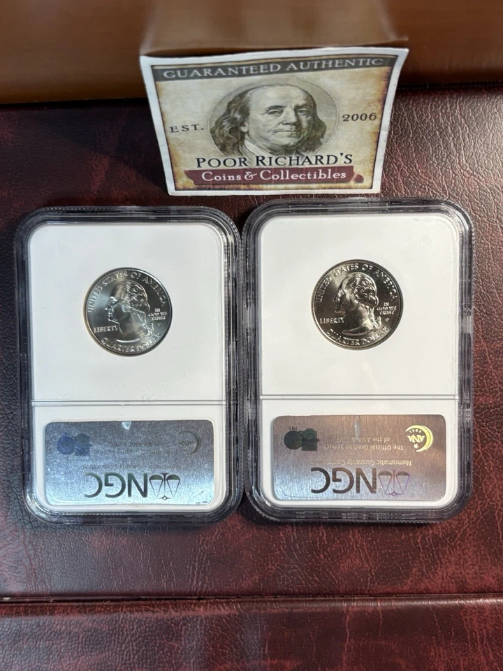 Oregon 2 Coin NGC SMS Set 2005P MS67 & 2005D MS68 Scarce in Condition! CQ06 - Image 4 of 4