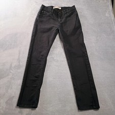 Levi's 502 Regular Taper Jeans Kids 14 Black 27x29 Tapered Leg Zip Fly Denim