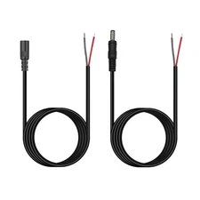 4FT DC 5.5MM x 2.5MM Male and Female Plug to Bare Wire Open End Power Wire Suppl