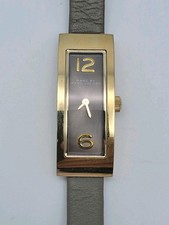 Marc by Marc Jacobs Women Watch 16mm Gold Tone Gray Leather Band, Runs