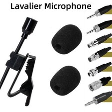 Omnidirectional Lavalier Lapel Clip Mic 3.5mm 3Pin 4-Pin XLR For Wireless System