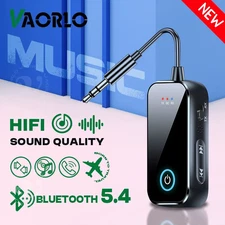 Upgraded Bluetooth 5.4 AUX Receiver Transmitter 3.5MM With Mic HiFi Stereo Music