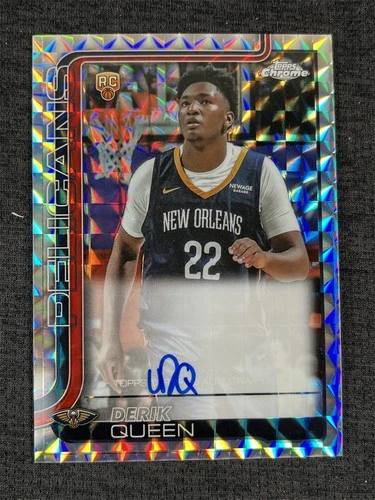 2025-26 Topps Chrome Basketball Derik Queen RC Geometric Refractor Auto #TCAR