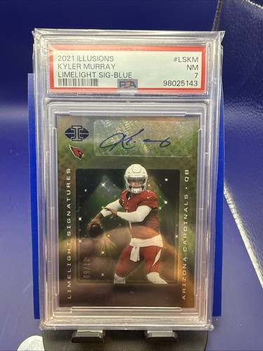 2021 Illusions Kyler Murray Limelight Blue Signature Auto SSP 9/10 — PSA 7