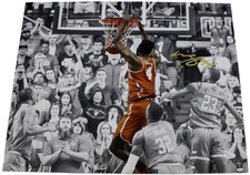 Mohamed Mo Bamba Gold Signed 16x20 Photo Texas Longhorns Dunk JSA 136083