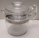 Vintage PYREX Flameware 7754-B Glass Percolator Coffee Pot 4 Cup