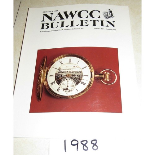 NAWCC Bulletin 1988 Watch and Clock Magazine Full Year 6 issues Collectible - Picture 4 of 12