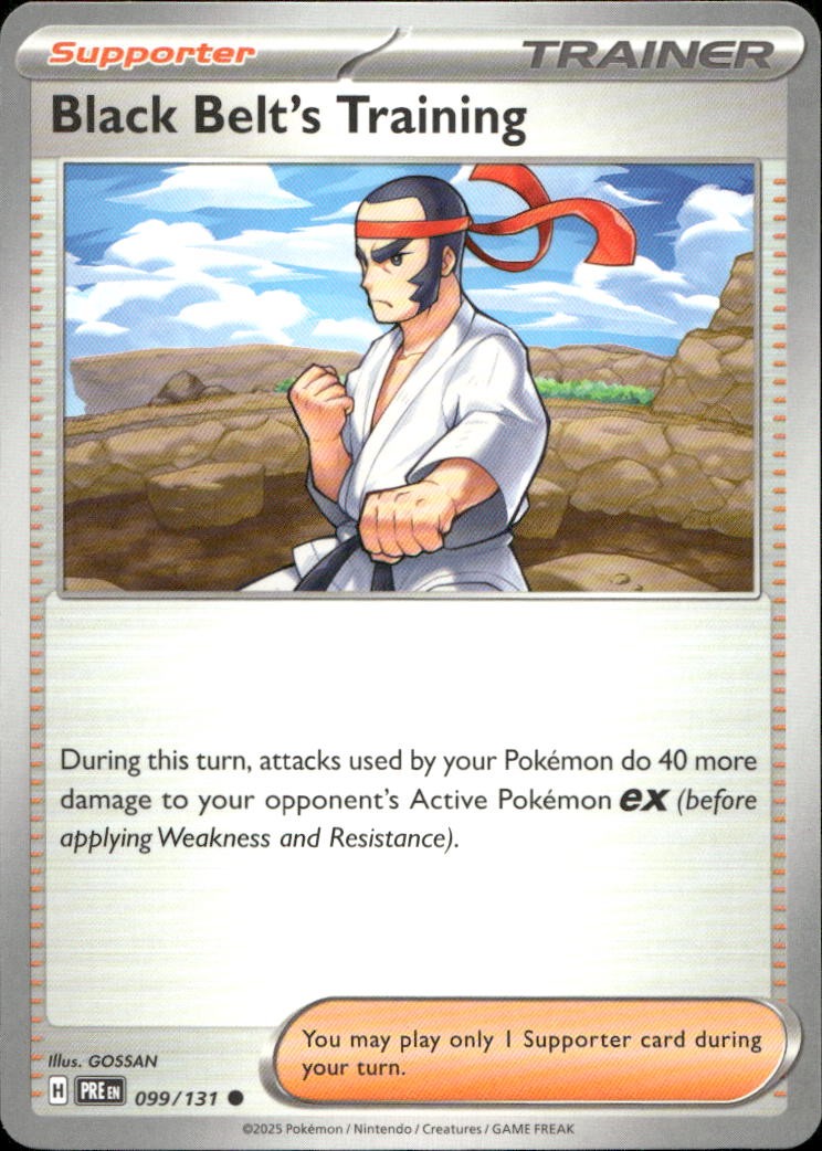 Black Belt's Training 099/131 SV Prismatic Evolutions C NM English Pokémon