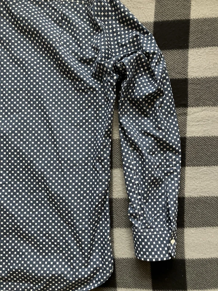 Camisa Psycho Bunny Para Hombres Grande Abotonada Manga Larga Informal Robert Godley Estampado X Foto 2 de 4