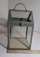 Glass  Metal Terrarium 10"T 6" W