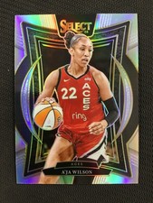 2025 Panini Select WNBA #56 A'ja Wilson Silver Prizms Las Vegas Aces