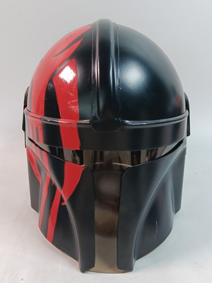 #ad #ad Black And Red Steel Helmet For Costumes $79.95