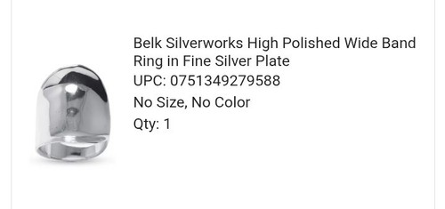 Wide Band Ring Fine Silver Plate Belk Silverworks Size 8 Polish Mother's Day - Picture 6 of 12