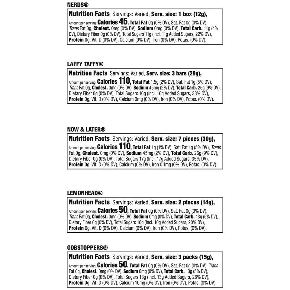 Nerds Classic Fun, dulces de Halloween, bolsa de mezcla de variedad, 105,7 oz, 430 piezas Foto 2 de 4