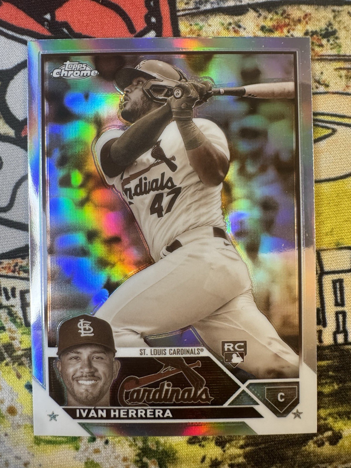 2023 Topps Chrome Ivan Herrera Sepia Refractor Parallel RC #177 St Louis Cards