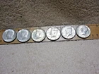 Lot of (6) 90% Silver KENNEDY '64 Half Dollars, Ungraded, Circulated, Uncert. D