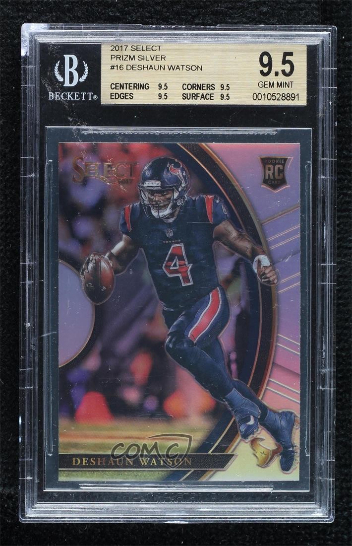 2017 Panini Select Concourse Silver Prizm Deshaun Watson BGS 9.5 GEM MINT 6fs