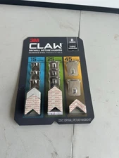 3M Claw Drywall Picture Hangers Set 8-Pack Steel 15/25/45 LB +8 Spot Markers