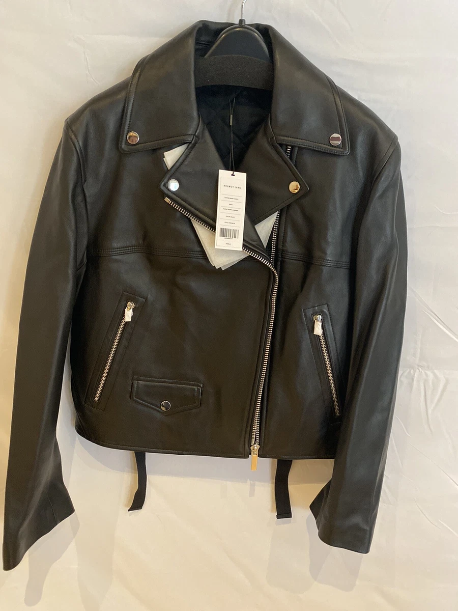 Helmut Lang Lamb Leather Biker Jacket Size Large eBay