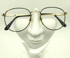 Vintage Donna House 207 Multi-Color Gold Metal Oval Sunglasses Eyeglasses Japan