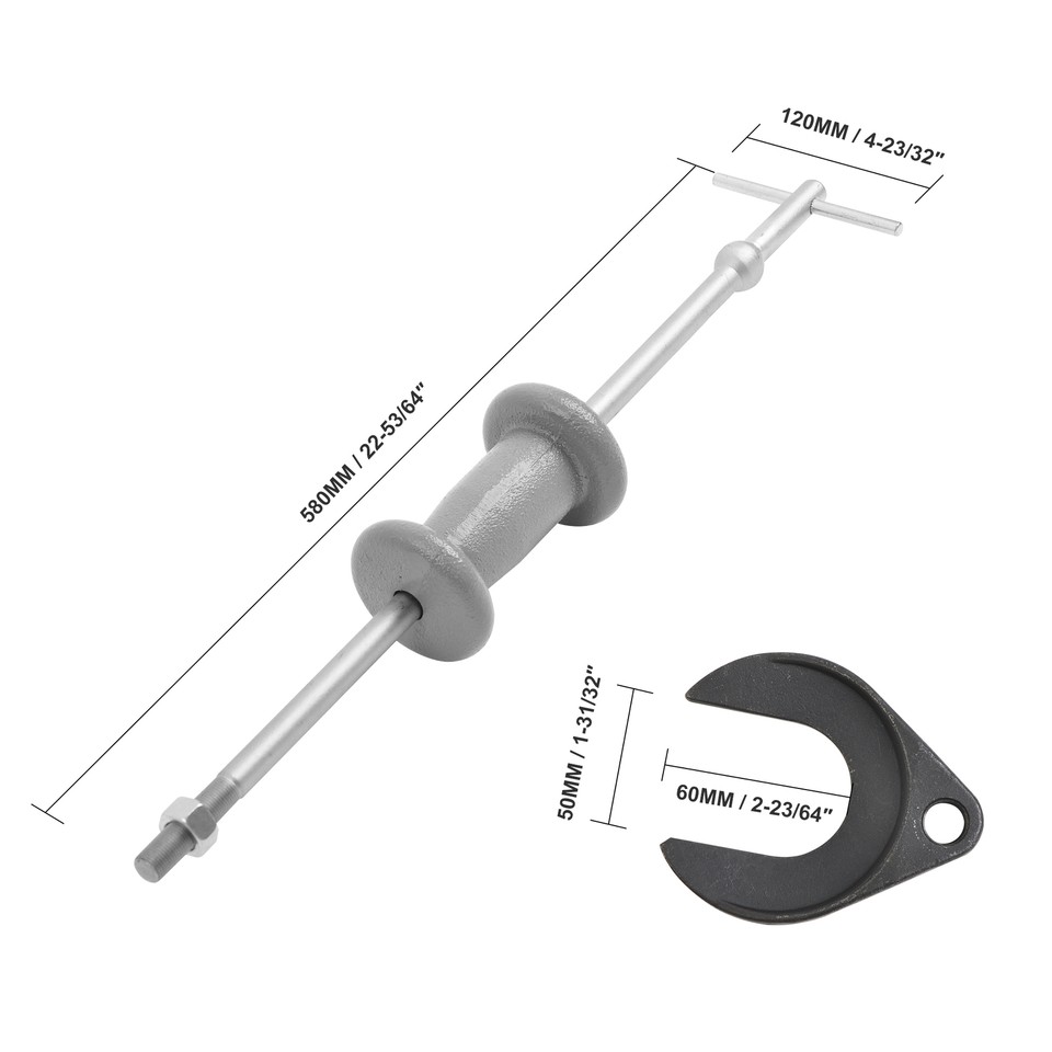 Cv Axle Removal Tool VEVOR Inner CV Axle Set With 5/8 In-18 Slide Hammer & 2-Inch 2.5-Inch CV Joint Fork Adapter, Inner CV Joint Removal Tool Kit, Heavy Duty Front Wheel Drive - Foto 8