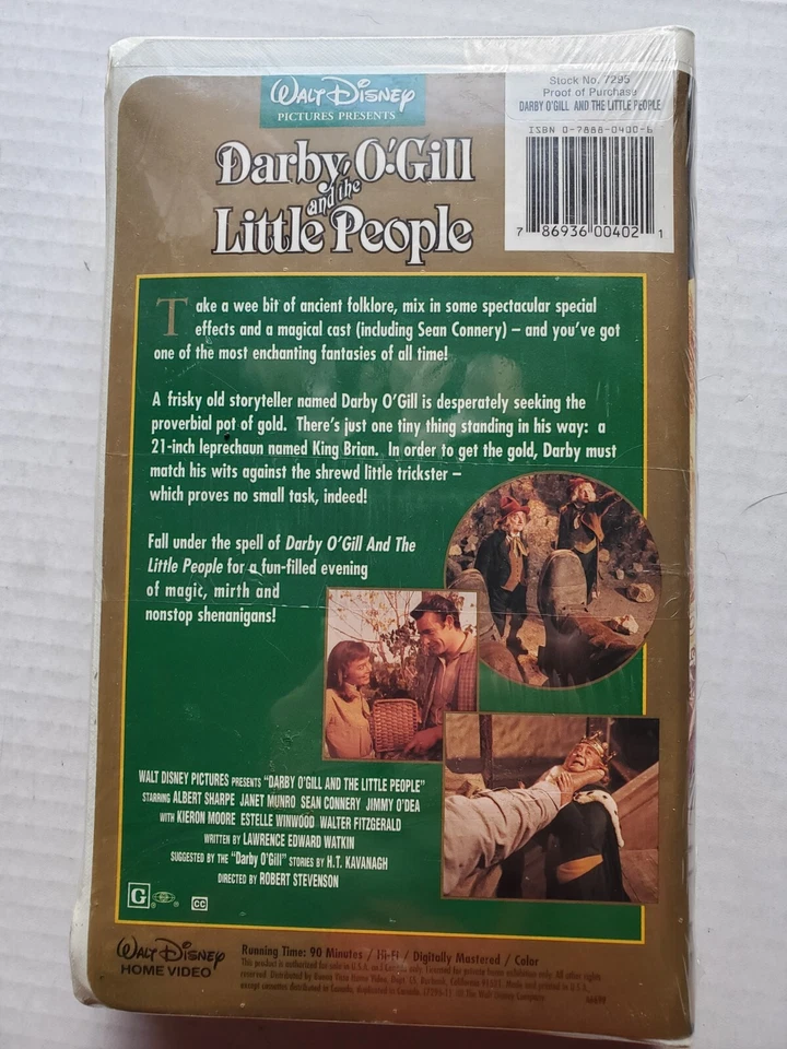 Walt Disney Presents - Darby O'Gill and the Little People (VHS) Sean Connery - Image 2 of 4