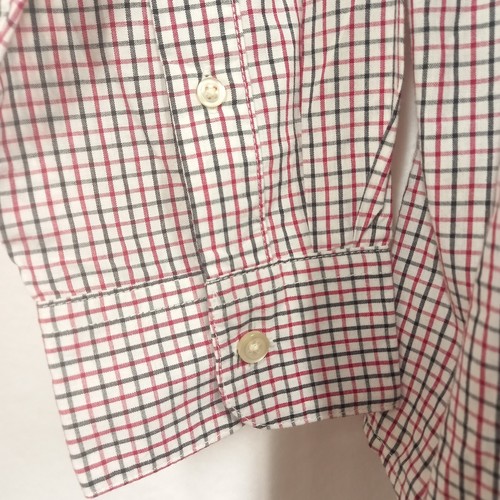 Chaps Checked Shirt Size L Red Black White Plaid Preppy Smart Pocket Button Down - Picture 6 of 12