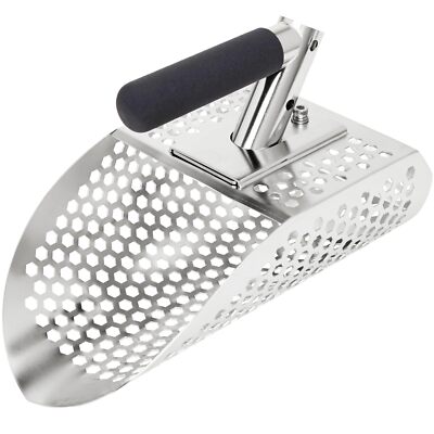 Stainless Steel Heavy Duty Sand Scoop for Metal Detecting Digging Shovel