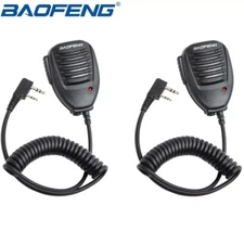 2Pcs Shoulder Speaker Microphone For Baofeng UV-5R BF-888S Radios Walkie Talkie